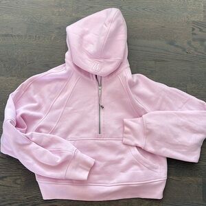 RARE Scuba Oversized Half-Zip Hoodie Meadowsweet pink